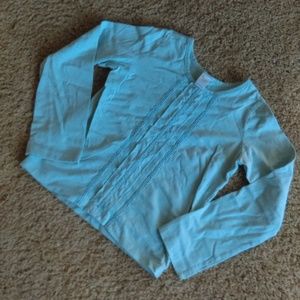 Garnet Hill blue cotton girls shirt